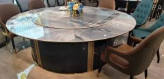 实木酒店电动餐桌定制	3.6米自动圆桌批发
