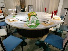 食堂大型餐桌批发  了解宴会15人电动餐桌椅吗？