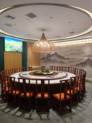 新中式电动餐桌转盘厂家	实木酒店餐桌椅