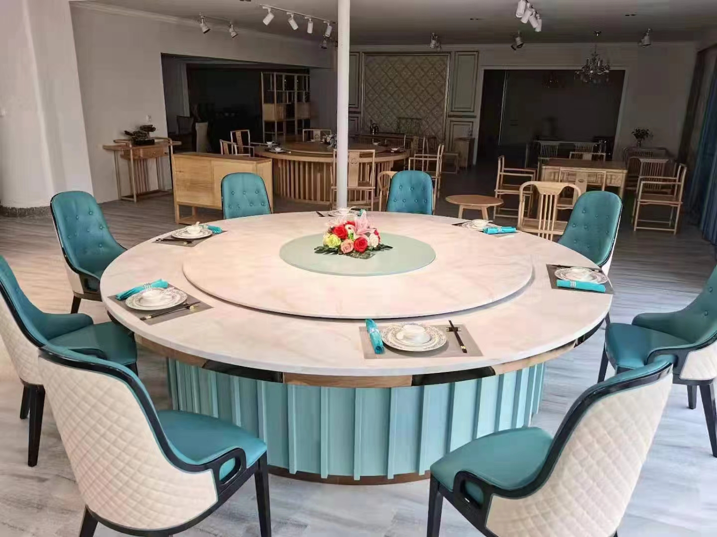 电动餐桌椅工厂	电动餐桌定制德式