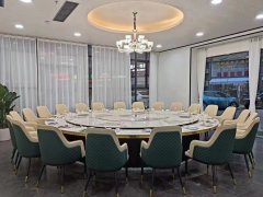 新中式自动餐桌支架尺寸定制	32人大型电动餐桌
